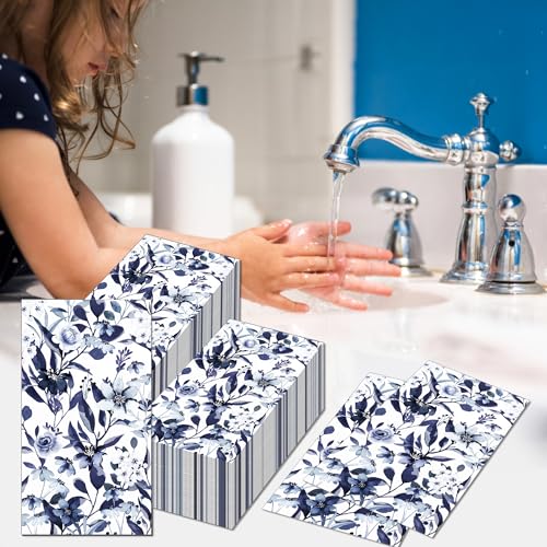 decoración floral en servilletas de papel