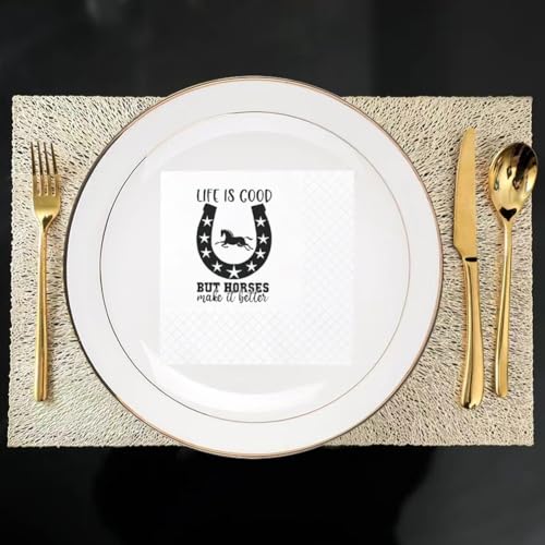 Decoración ideal con servilletas de caballos
