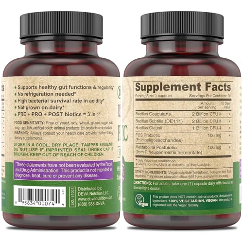 DEVA probióticos para digestión