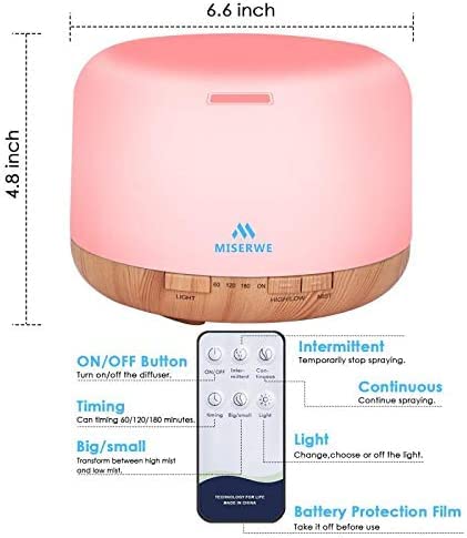 difusor con control remoto fácil de usar