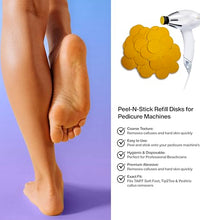 discos Peel-N-Stick para pies suaves