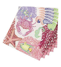 diseño marino en servilletas de papel