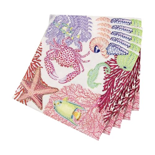 diseño marino en servilletas de papel