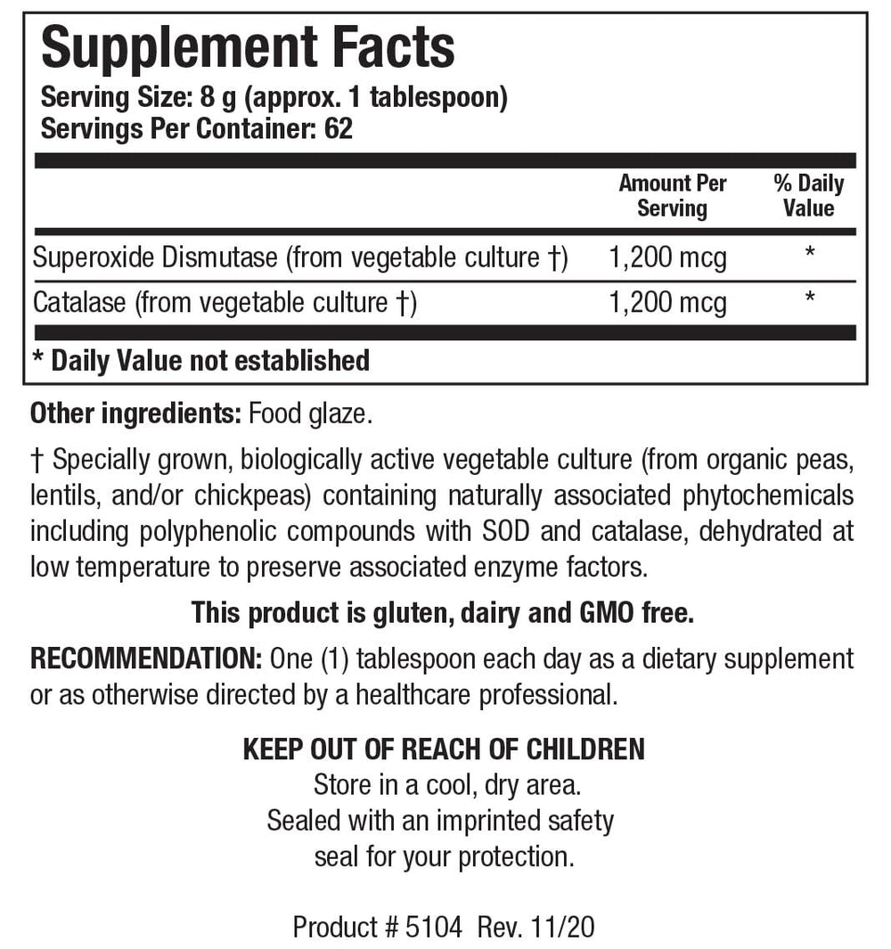 Dismuzyme Plus 1200 mcg antioxidantes