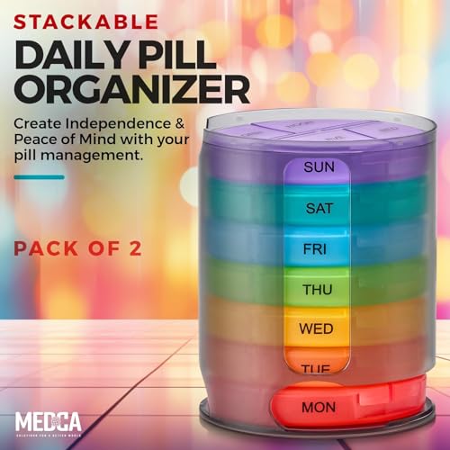 dispensador de pastillas apilable multicolor