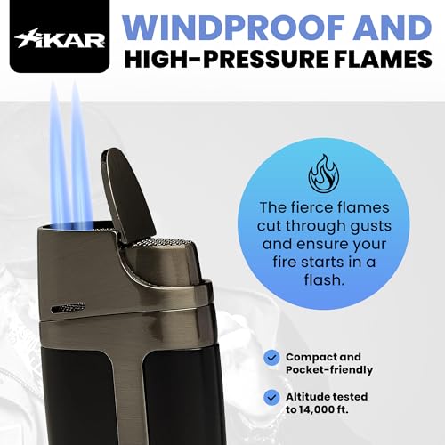 doble llama para encender fácilmente