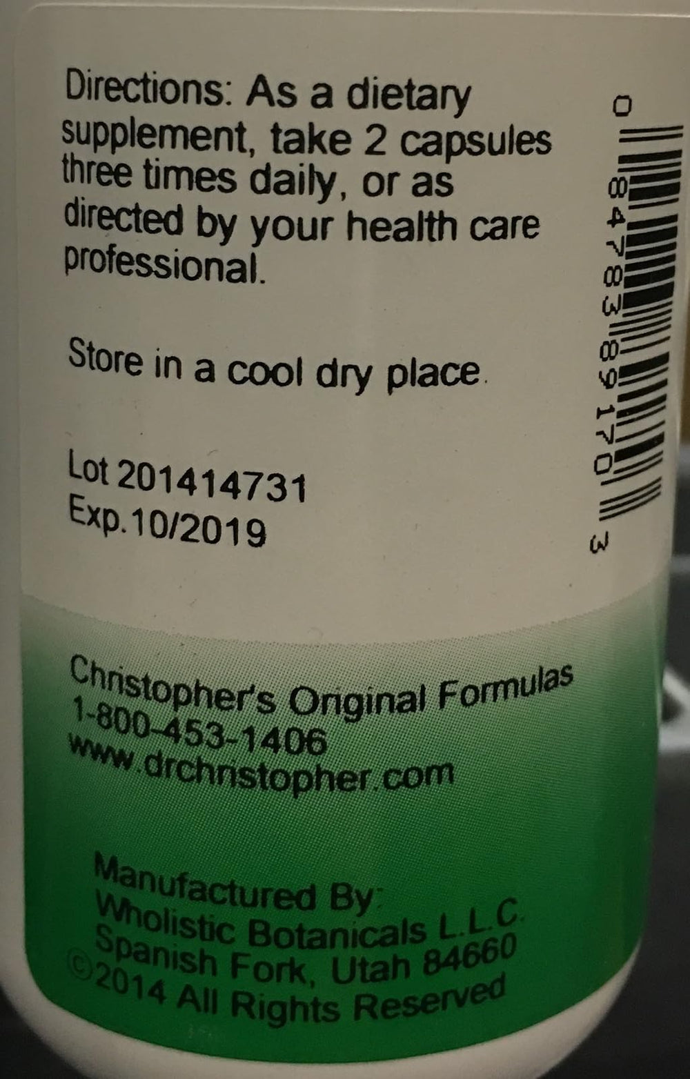 Dr. Christopher's vitaminas 100 cápsulas