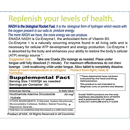 ENADA 20mg NADH para enfoque mental