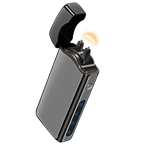encendedor arc recargable USB negro