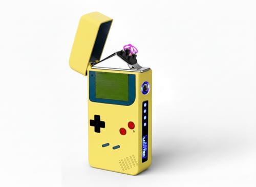 Encendedor arc retro amarillo diseño consola