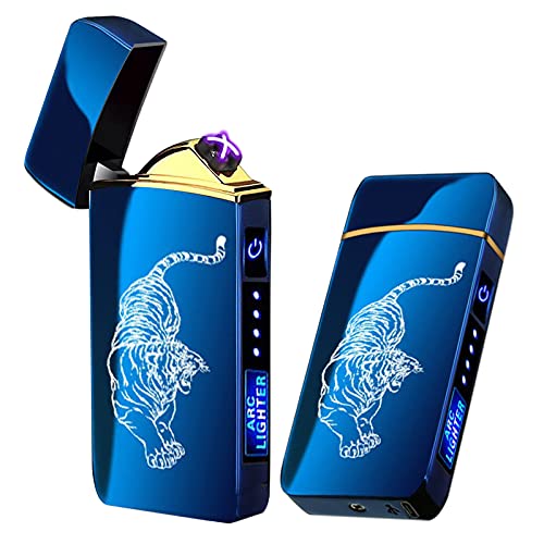 Encendedor arc tigre azul recargable