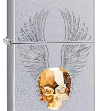 encendedor de bolsillo Zippo calavera dorada