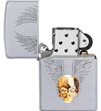 encendedor de bolsillo Zippo con emblema cromado