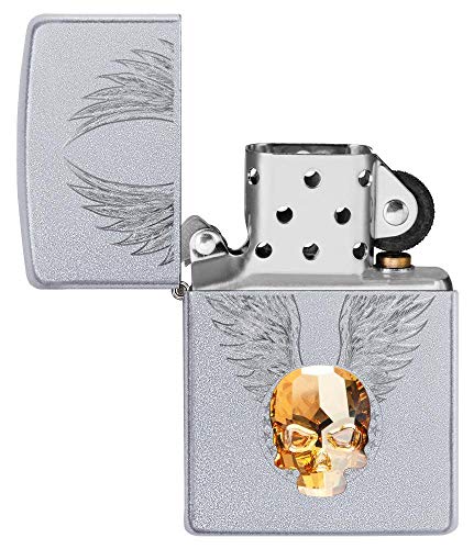 encendedor de bolsillo Zippo con emblema cromado