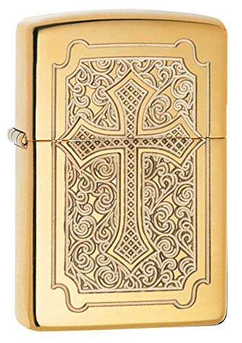 encendedor de bolsillo Zippo cruz elegante