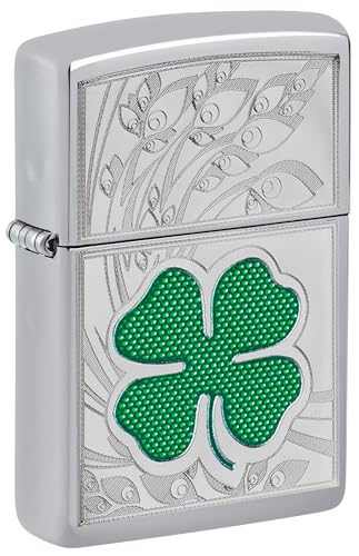 encendedor de bolsillo Zippo diseño trébol