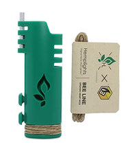 encendedor de cera de cáñamo verde