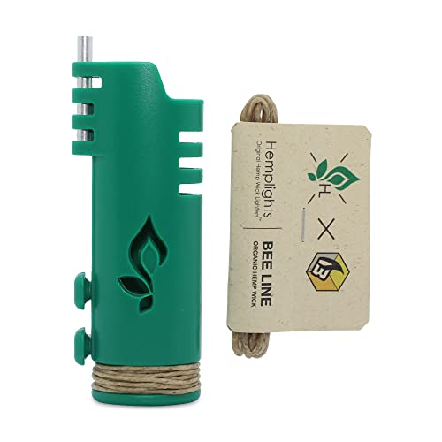 encendedor de cera de cáñamo verde