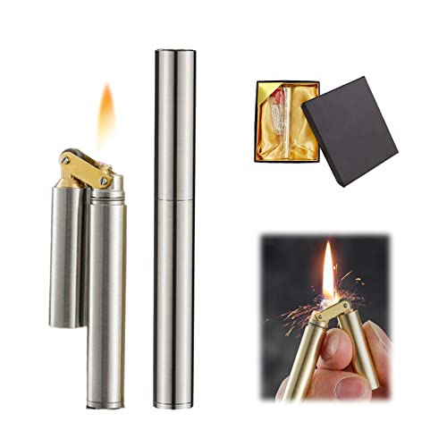 encendedor de keroseno vintage plateado