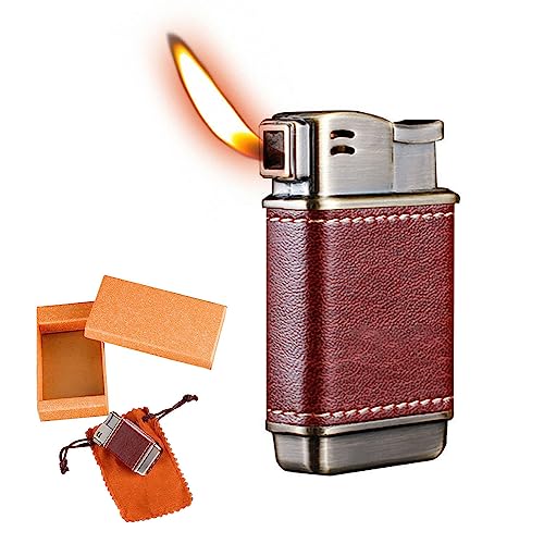encendedor de soplete recargable marrón