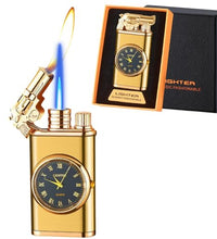 encendedor de soplete recargable oro