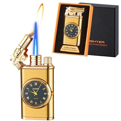 encendedor de soplete recargable oro