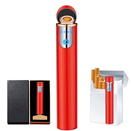 encendedor eléctrico recargable USB rojo