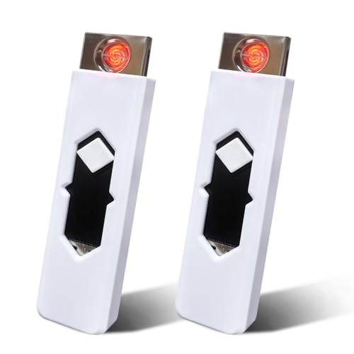 encendedor electrónico recargable USB blanco
