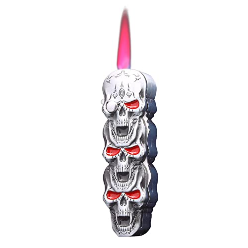 encendedor metálico con calavera