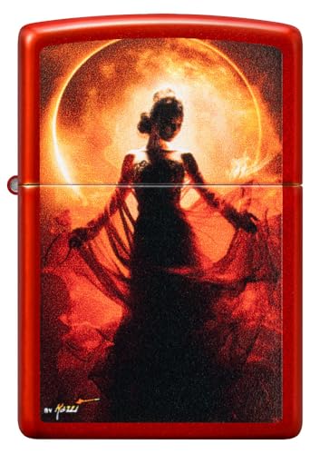 encendedor metálico rojo para mujeres
