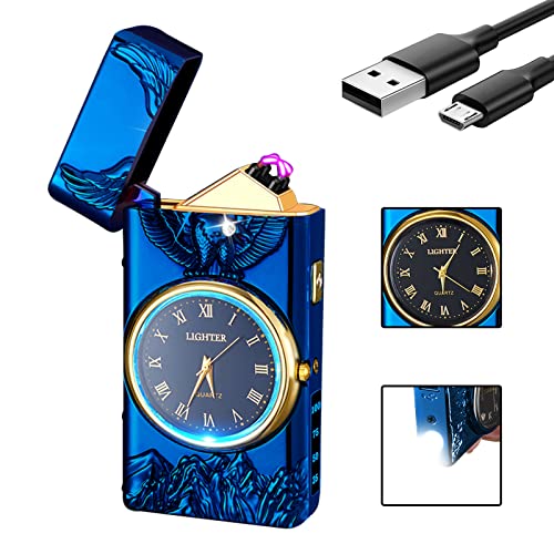 encendedor plasma recargable USB azul