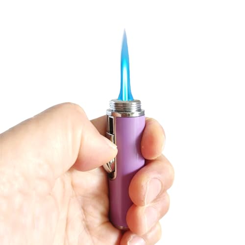 encendedor recargable color lila y rosa