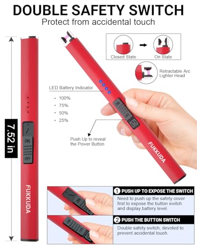 encendedor rojo rubí elegante y moderno