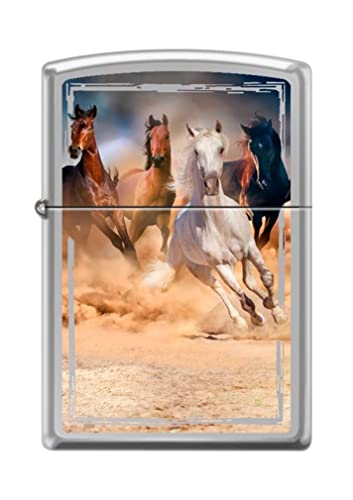 encendedor zippo caballos galopando
