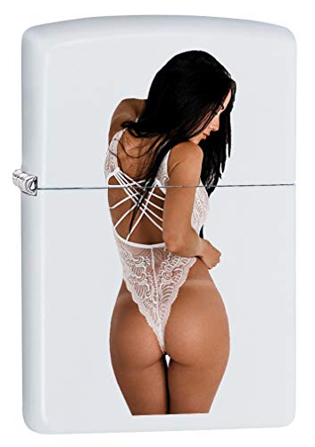encendedor zippo chica morena sexy