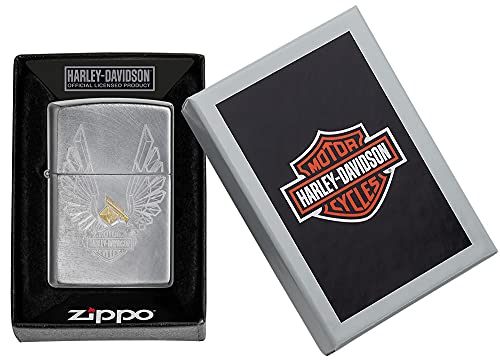encendedor Zippo con logo icónico de Harley-Davidson