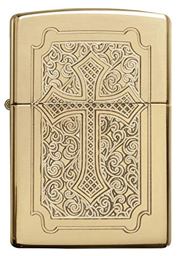 encendedor Zippo cruz durable y compacto