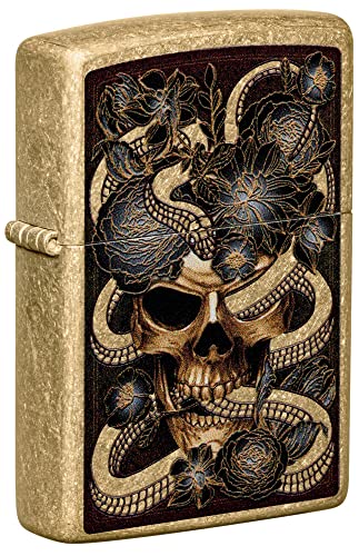 encendedor Zippo diseño ramo serpientes
