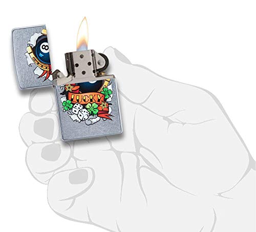 encendedor Zippo Eight Ball resistente al viento