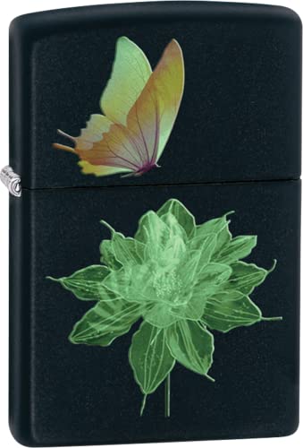 encendedor zippo mariposa verde
