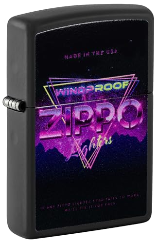 encendedor Zippo negro mate elegante
