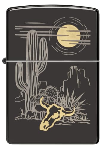 encendedor Zippo negro pulido brillante