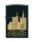 encendedor zippo skyline chicago diseño