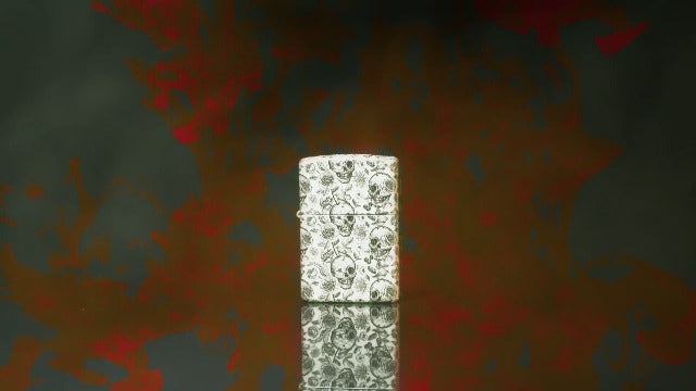 encendedores zippo calavera con acabado brillante