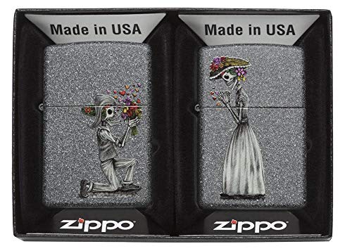 encendedores zippo con diseño de esqueleto
