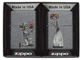 encendedores zippo con diseño de esqueleto