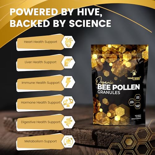 energía natural con gránulos de polen