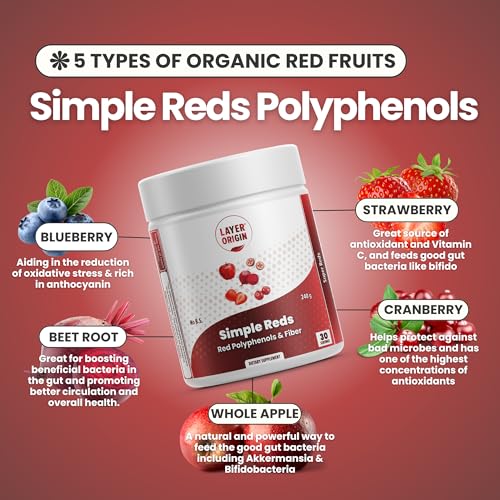 energía natural con polifenoles rojos