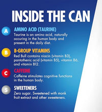 energizante Red Bull con taurina y vitaminas B