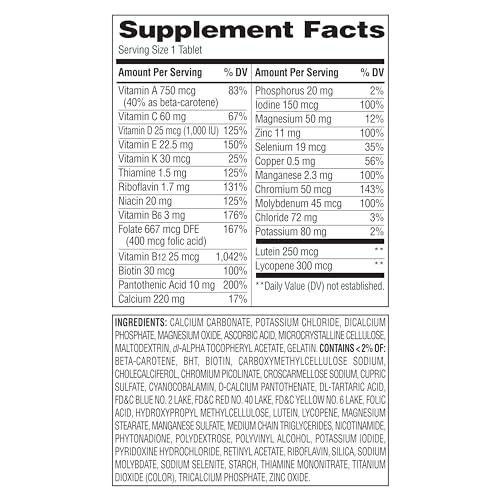 Equate multivitamínico 50+ tabletas
